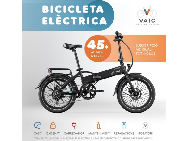 La teva bicicleta elèctrica tot inclòs per només 45€/mes!